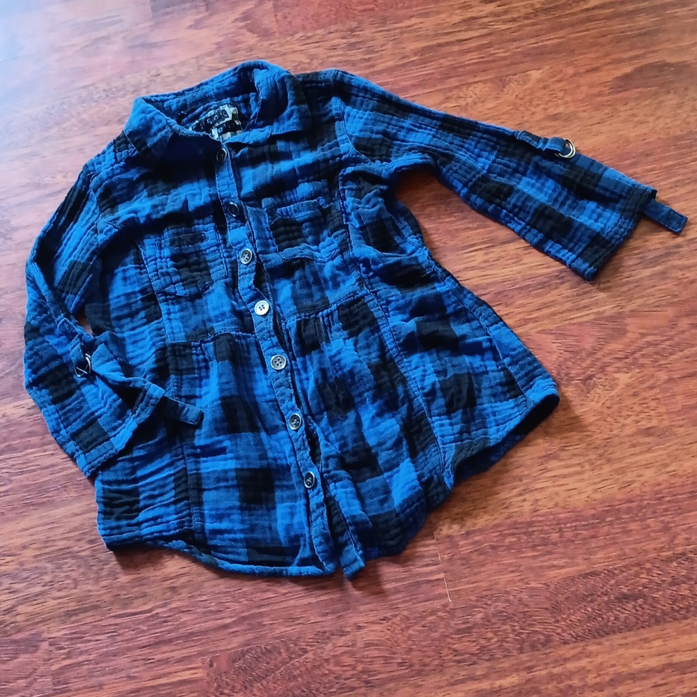💟Plaid button-down
